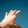 Urban sterling Fall of Icarus argentium silver signet ring