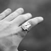 Urban sterling Fall of Icarus argentium silver signet ring
