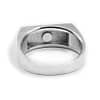urban sterling lego ring argentium silver signet white background