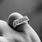 urban sterling helios argentium silver signet ring