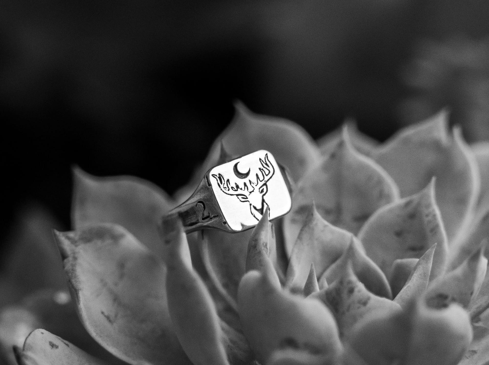custom made stag signet sterling silver ring urban sterling silver australia
