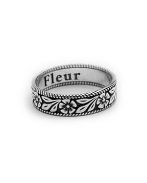 urban sterling fleur argentium silver ring