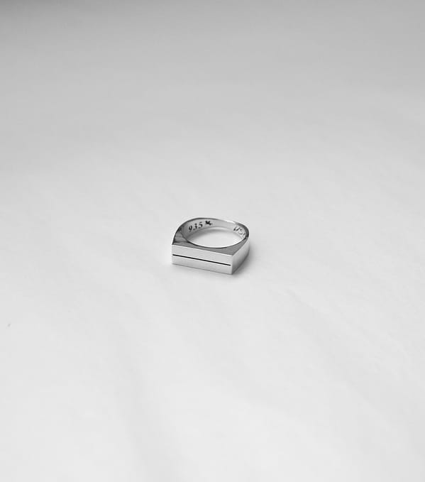 urban sterling enduring argentium silver signet ring