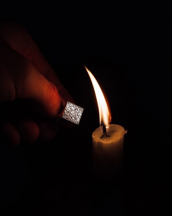 urban sterling sacrilege argentium silver signet ring candlelight